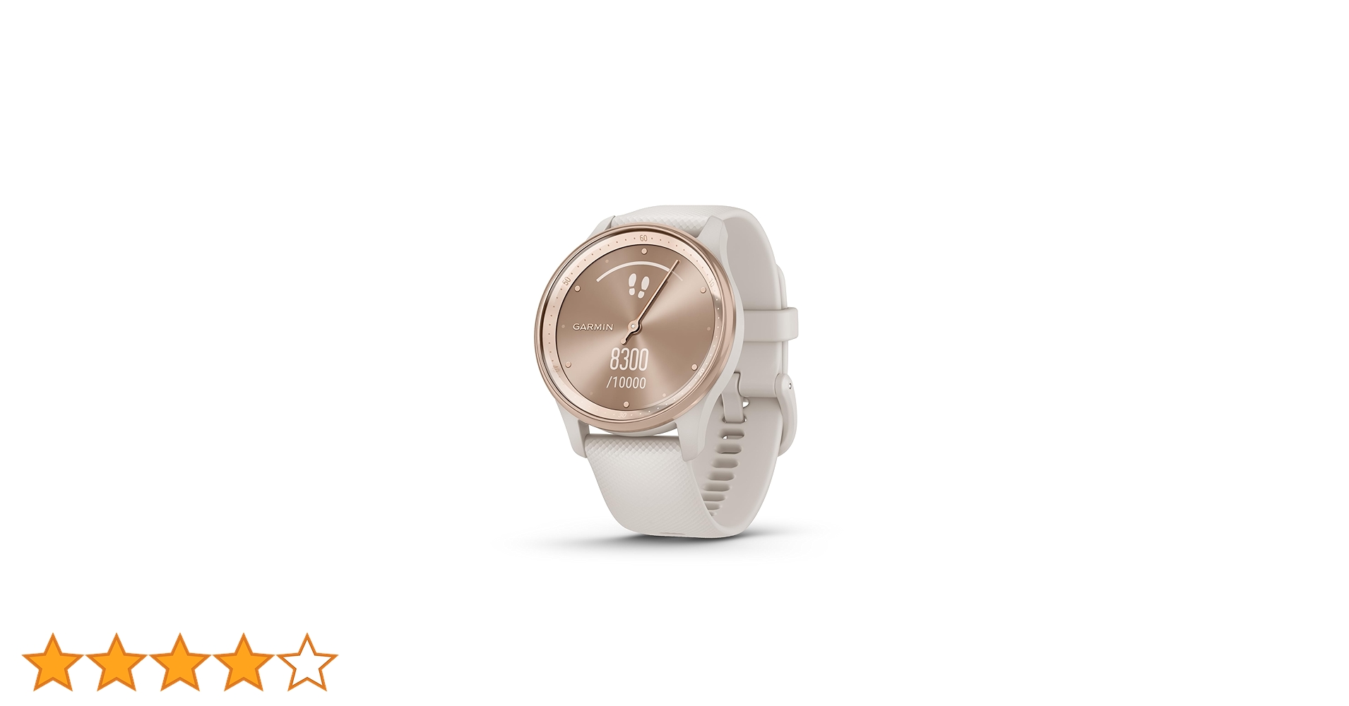 【美品】Garmin Vivomove Trend White (7413) Garmin vívomove® Trend, Stylish Hybrid Smartwatch, Long